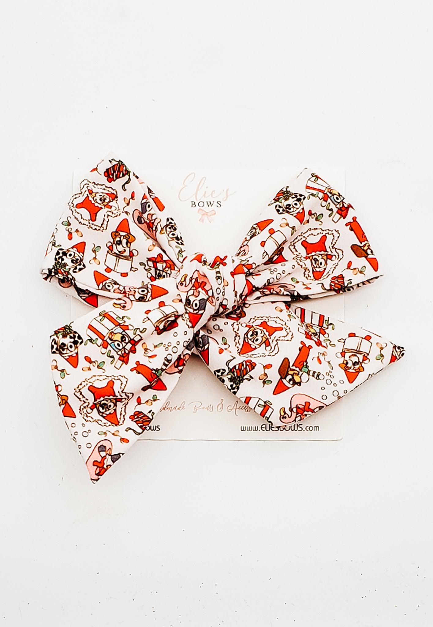 Elf Present - Elie Fabric Bow - 5"-Bows-Elie’s Bows