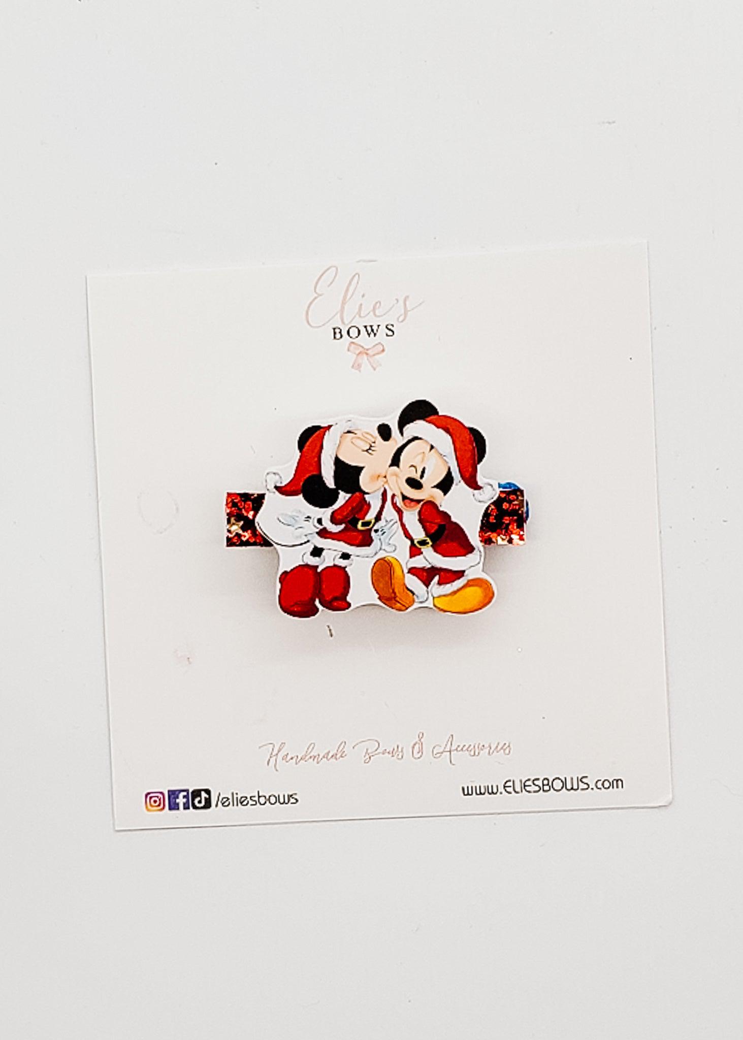 Mistletoe kisses - Bar Clip - 2"-Snap Clips-Elie’s Bows