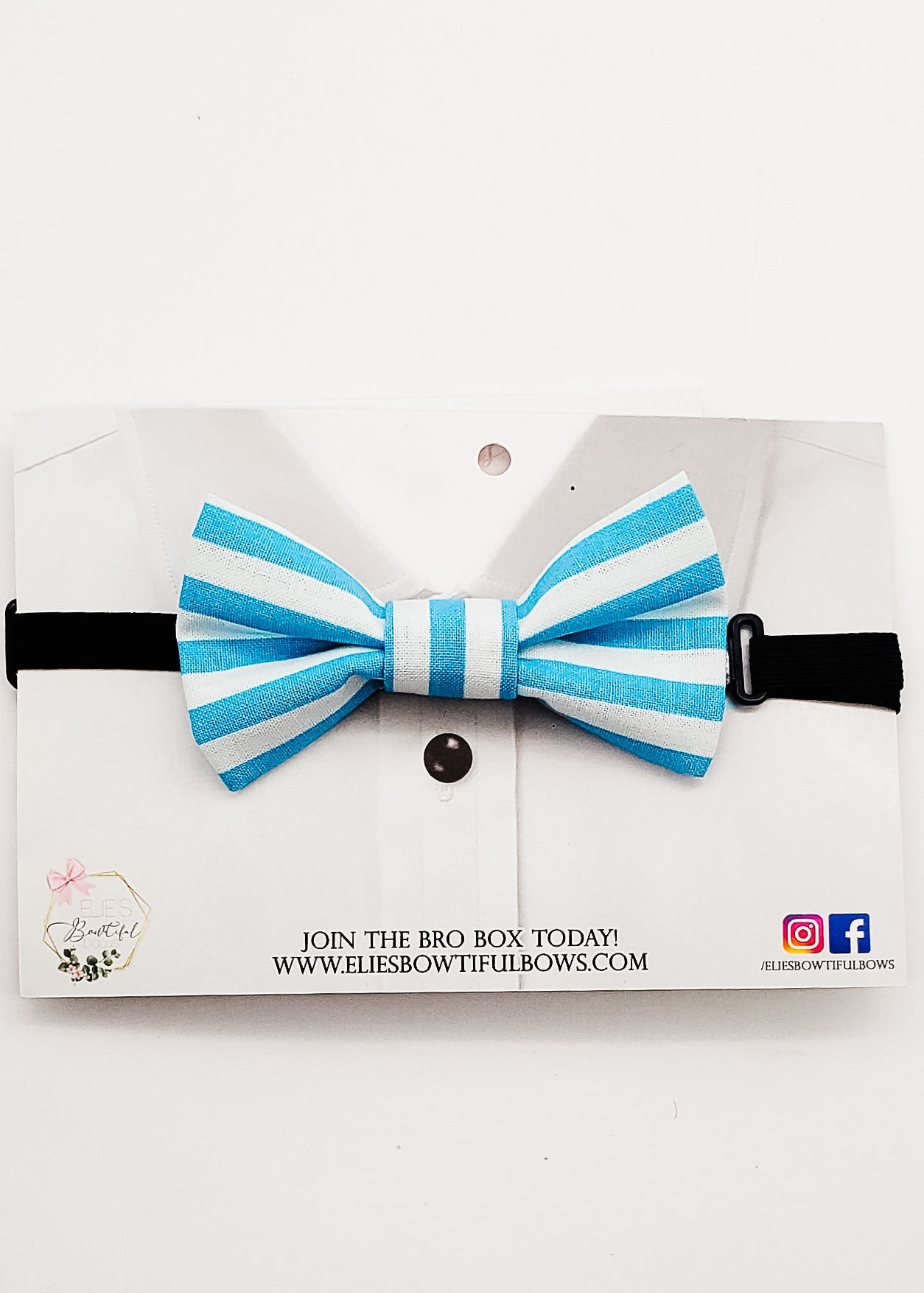 Mr. Thin Blue Line - Fabric Bowtie - 4.2"-Bowtie-Elie’s Bows
