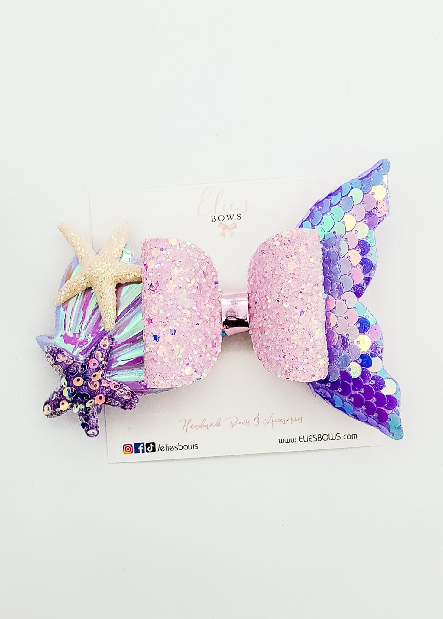 Purple Mermaid Tail - 4.5"-Bows-Elie’s Bows