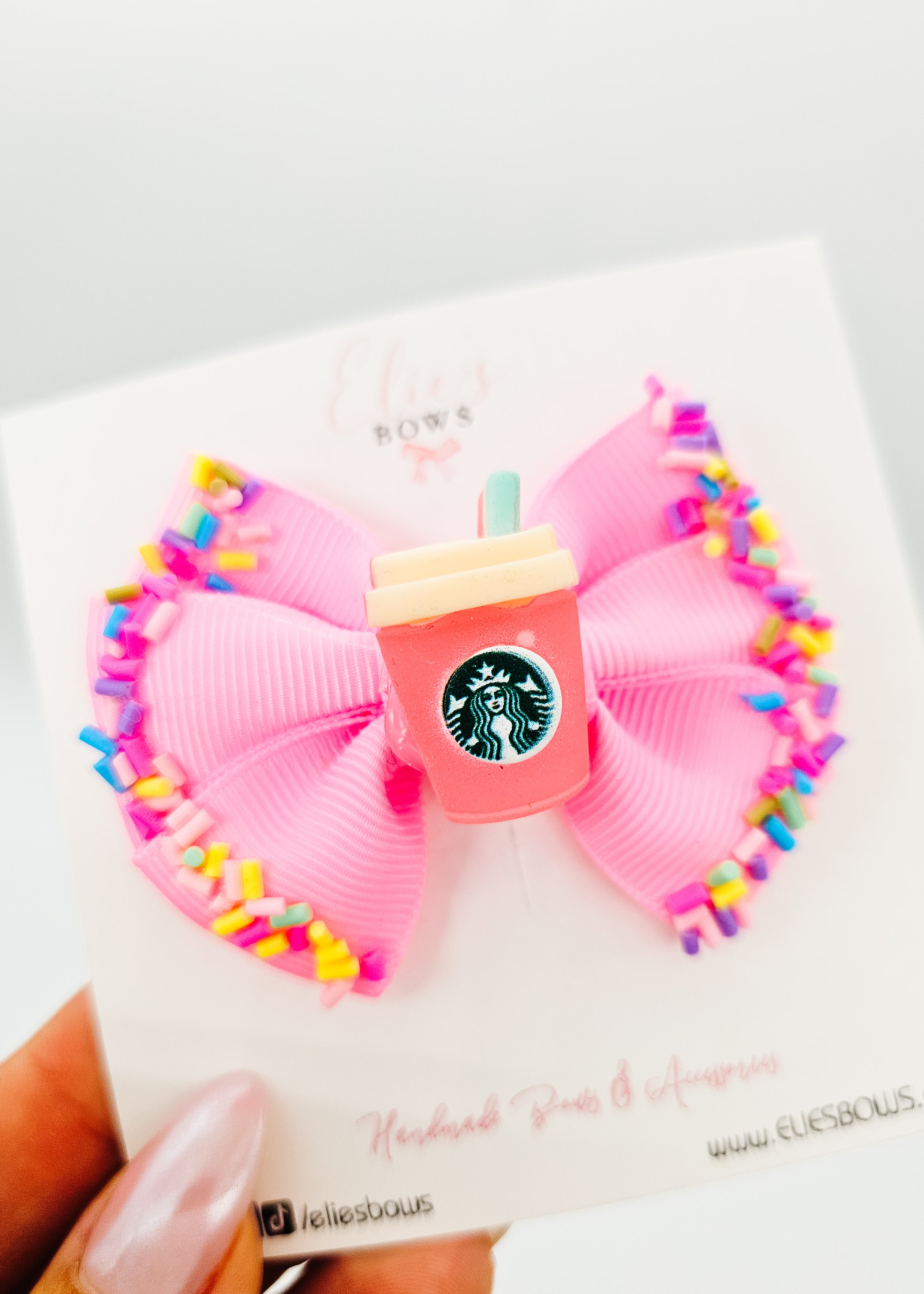 Pink Sprinkles - Hair Bow 2.5"