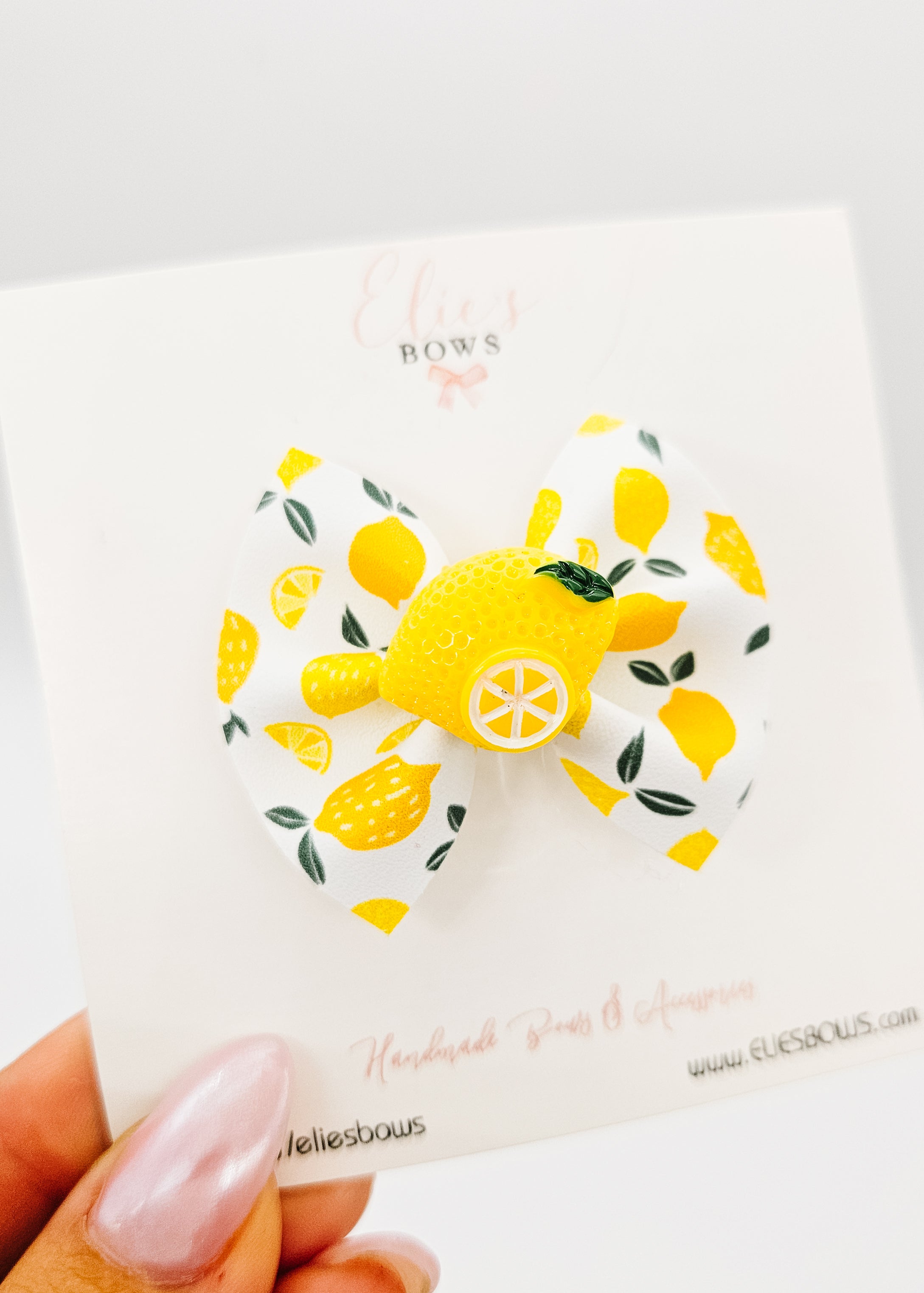 Lemons-  Pixie Hair Bow - 2"