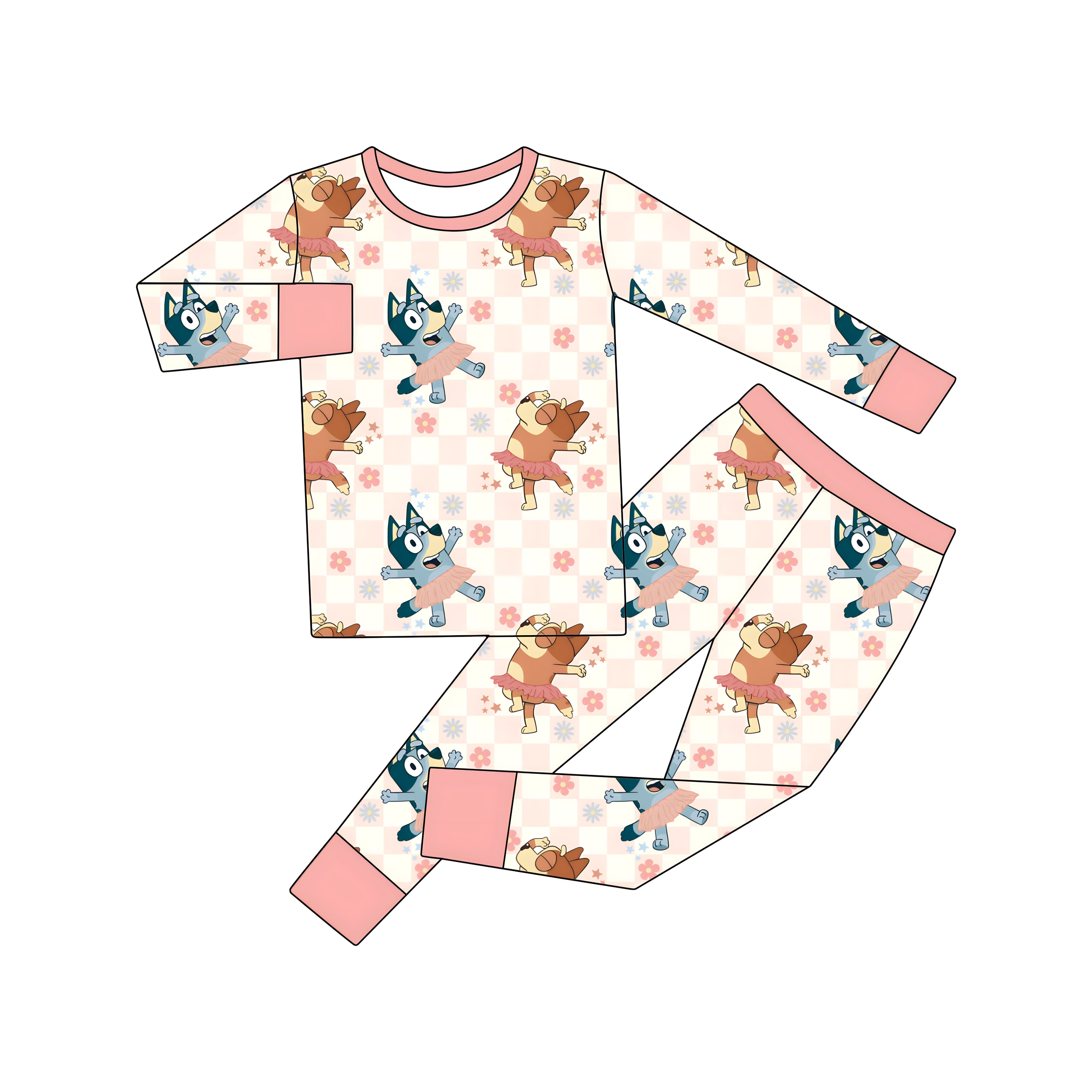 Ballet B.B (Two Piece Pjs) PRE-ORDER-pyjamas-Elie’s Bows