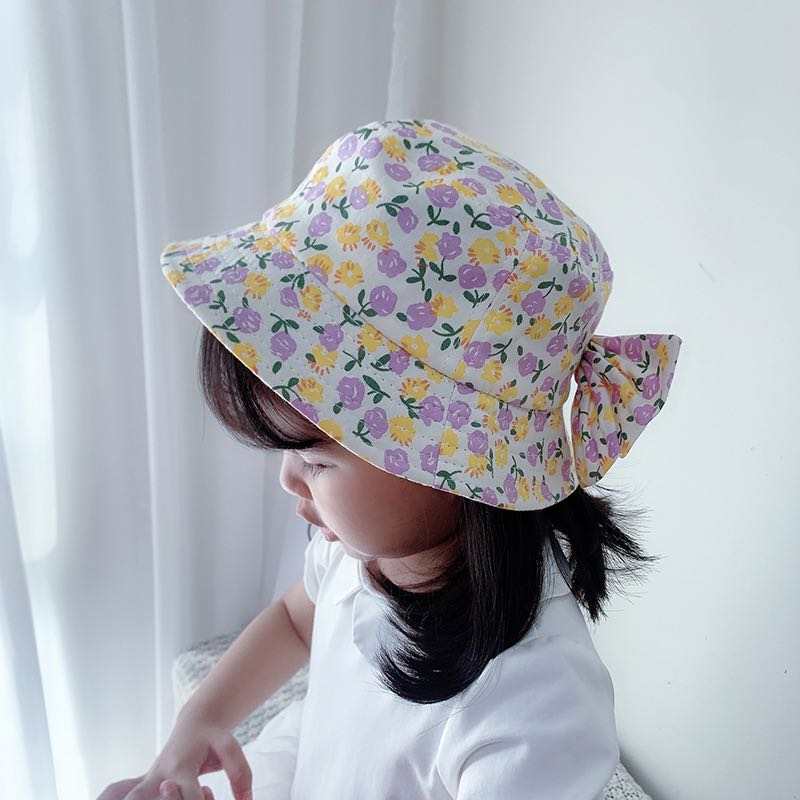 Bucket Hat with bow-Hats-Elie’s Bows