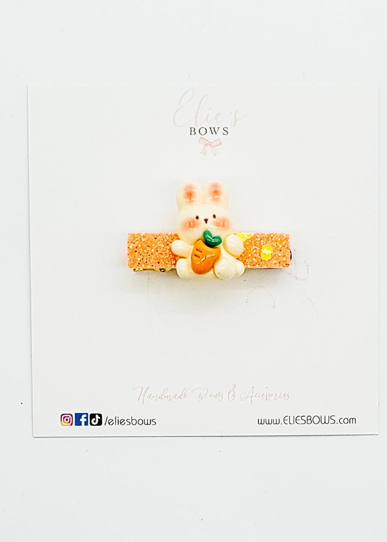 Bunny & Carrot - Bar Clip - 4cm-Snap Clips-Elie’s Bows