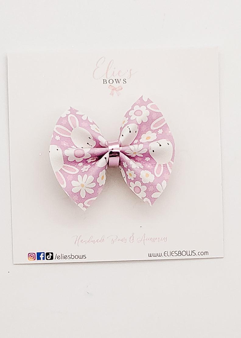 Bunny & Flowers - Pixie Bow - 2"-Bows-Elie’s Bows