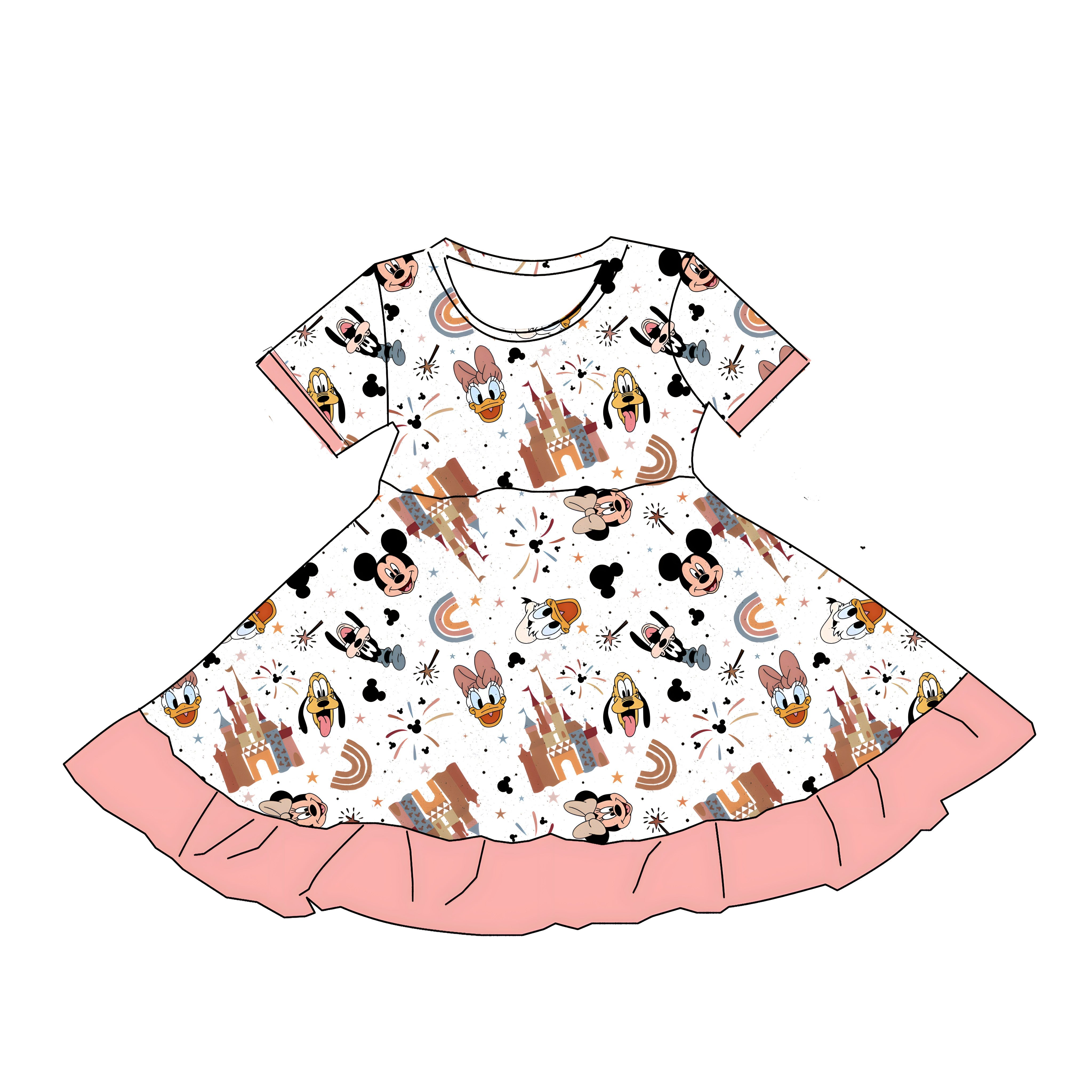 Castle (Short Sleeve Dress) PRE-ORDER-Dresses-Elie’s Bows