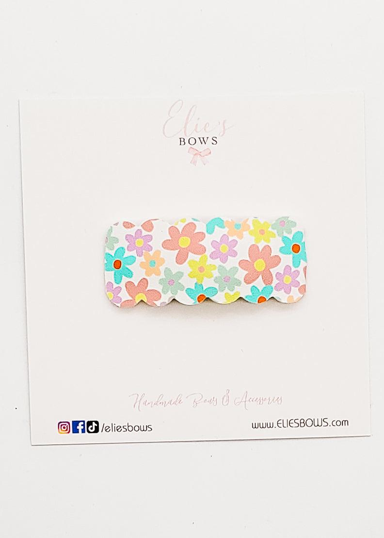 Daisy Flowers - Snap Clip - 2.2"-Snap Clips-Elie’s Bows