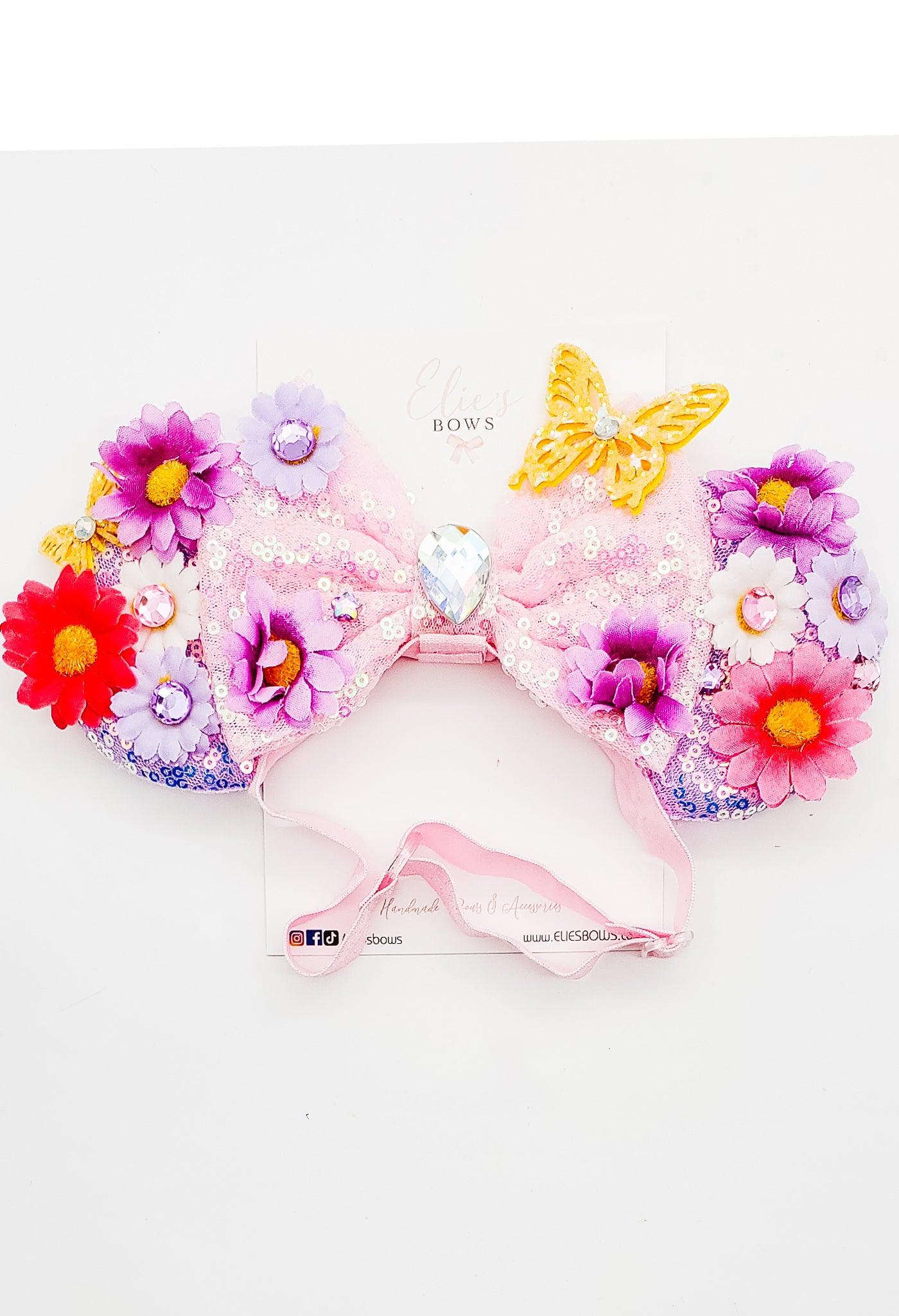 Flower sister - Soft Adjustable Nylon Headband-Headband-Elie’s Bows