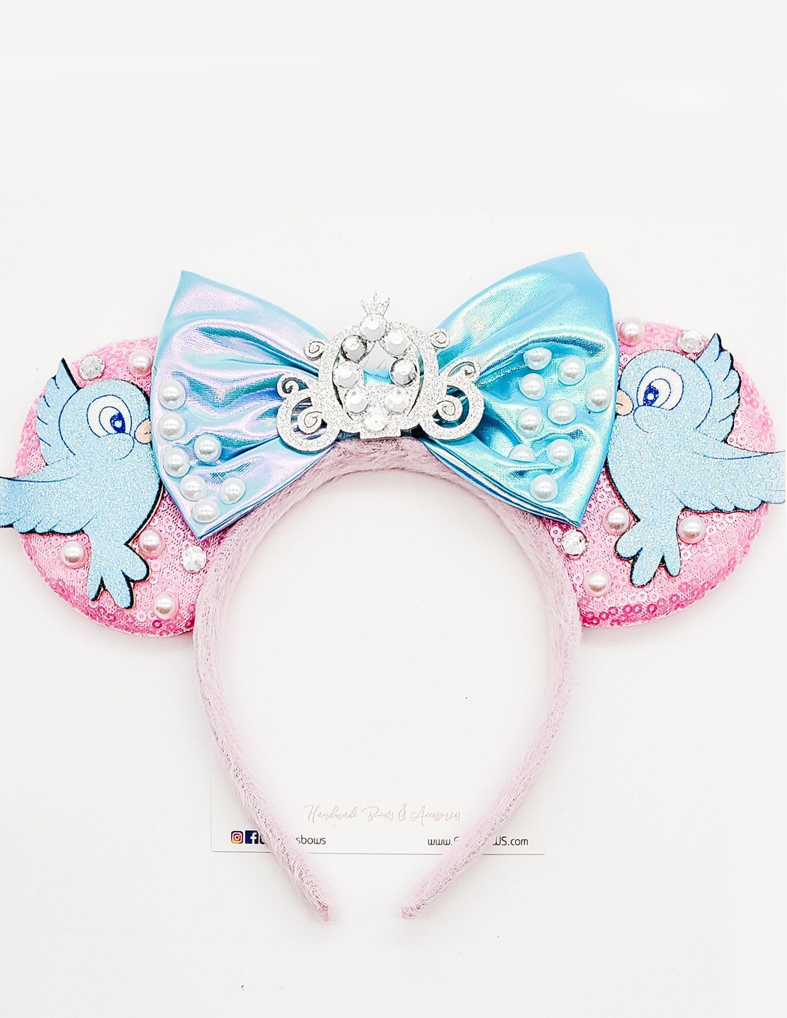 Glass Shoe Princess - Ears Headband-Headband-Elie’s Bows