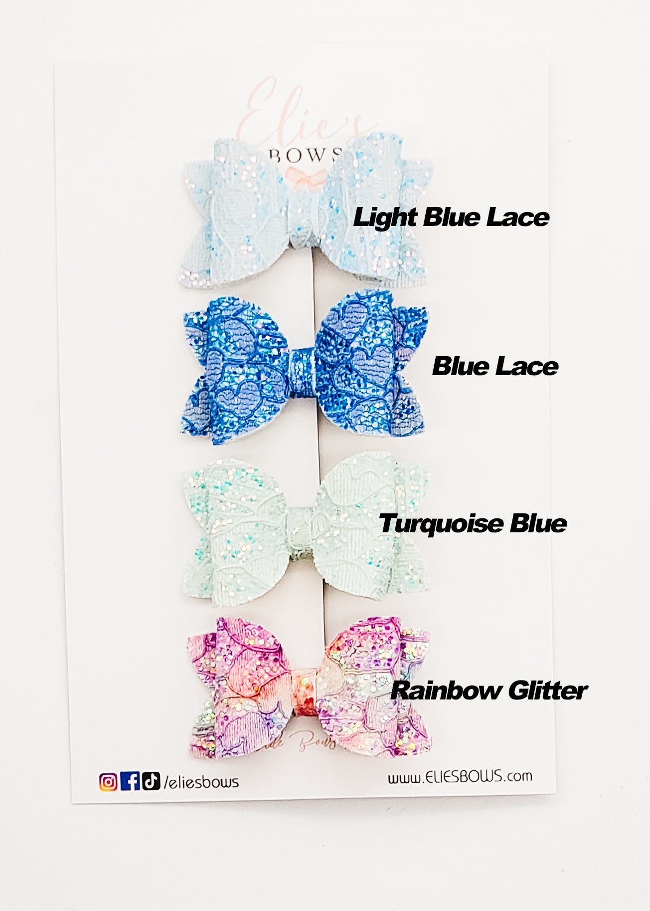 Lace Glitter Bows - 2"-Bows-Elie’s Bows