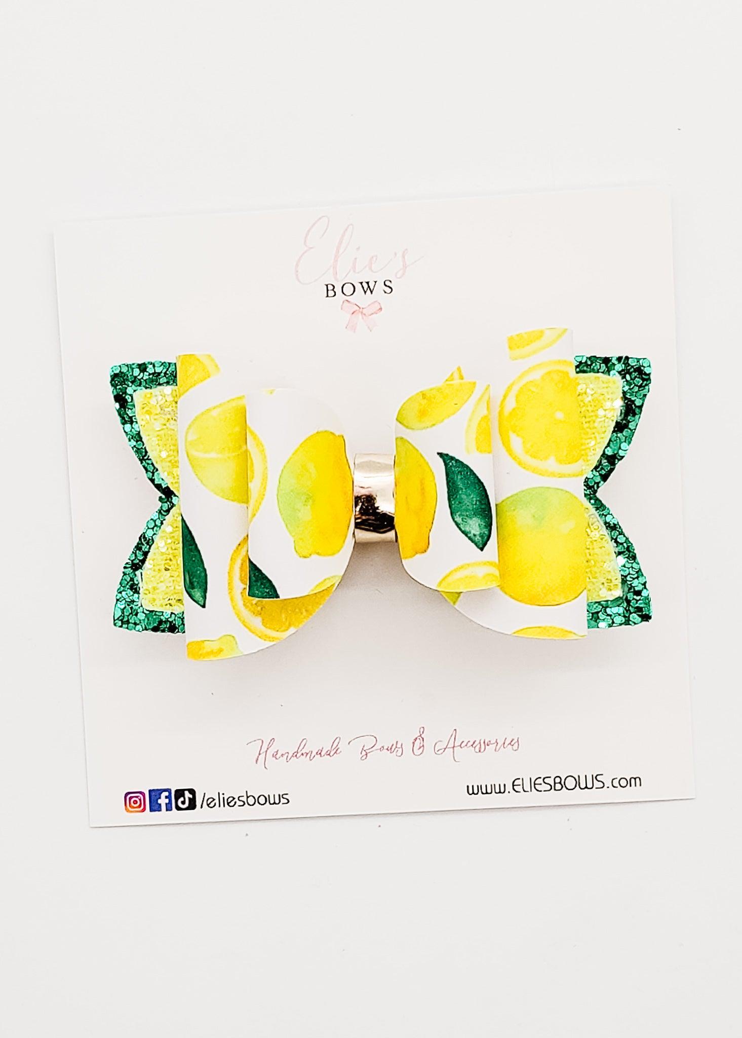 Lemonade- 3"-Bows-Elie’s Bows