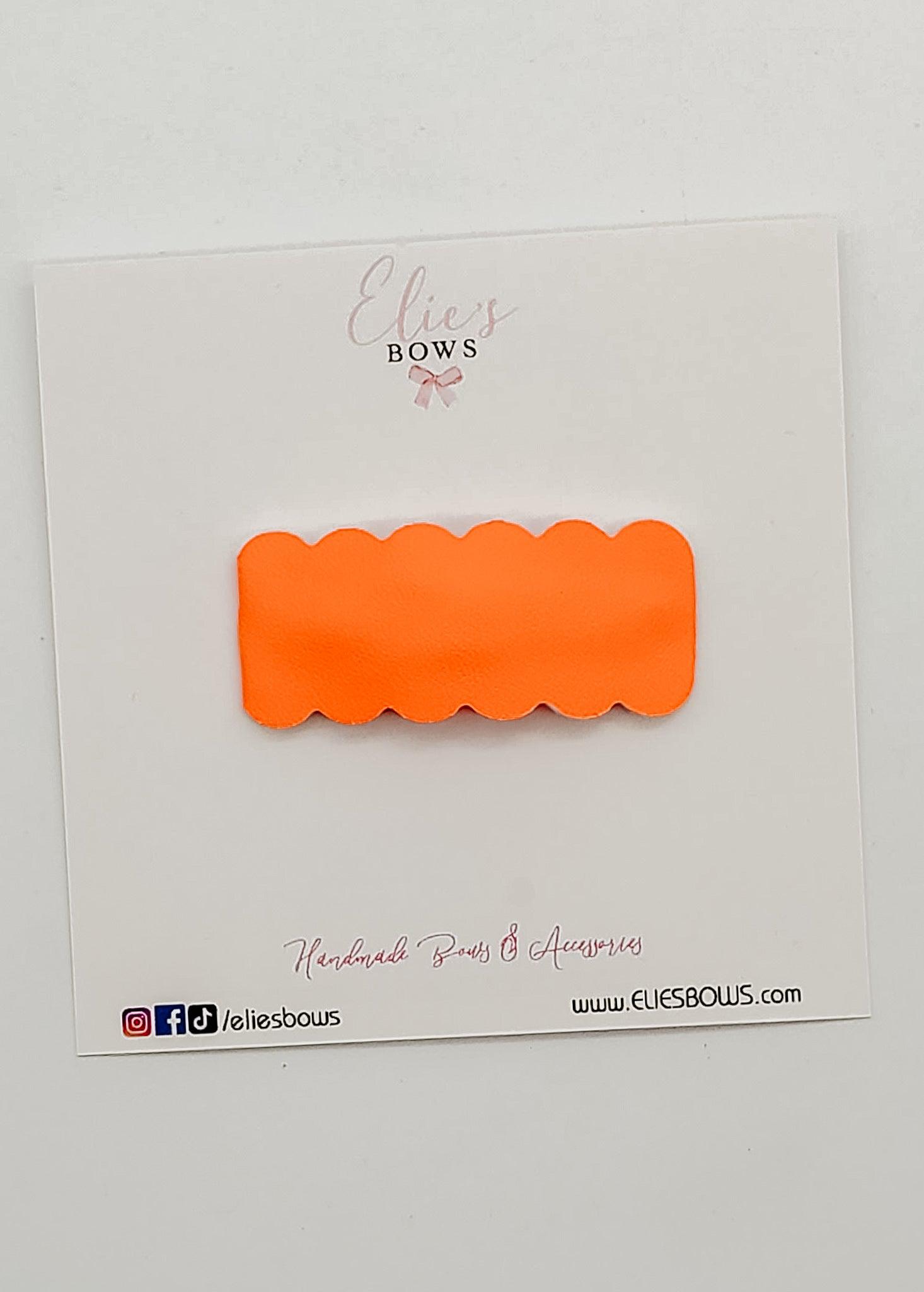 Neon Orange - Snap Clips - 2"-Snap Clips-Elie’s Bows