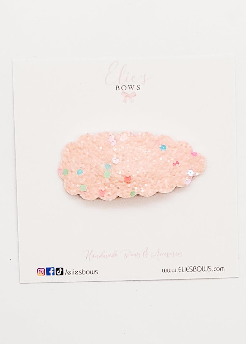 Peach Confetti - Snap Clip - 2.5"-Snap Clips-Elie’s Bows