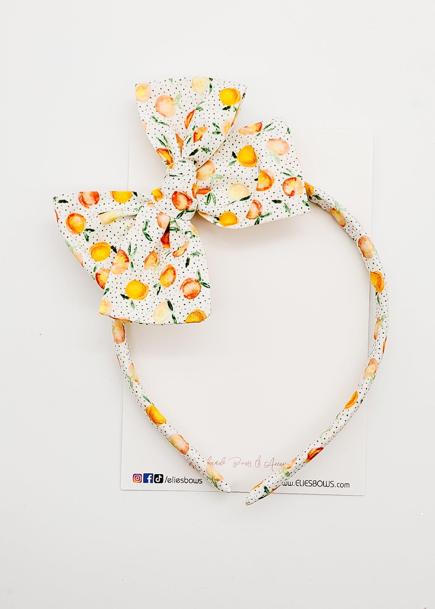 Peaches - Lilly Headband-Hard Headbands-Elie’s Bows