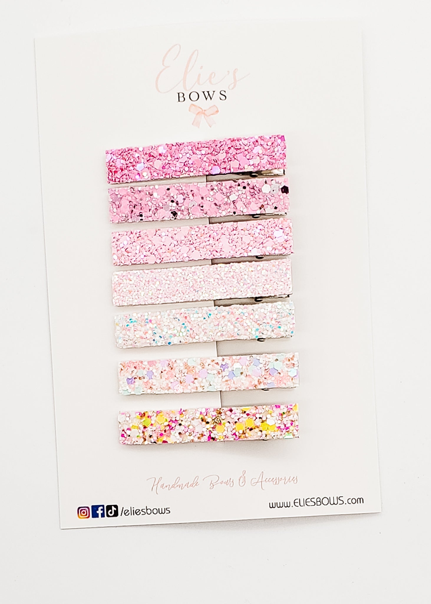 Pink Bar Clip - 2.5"-Snap Clips-Elie’s Bows