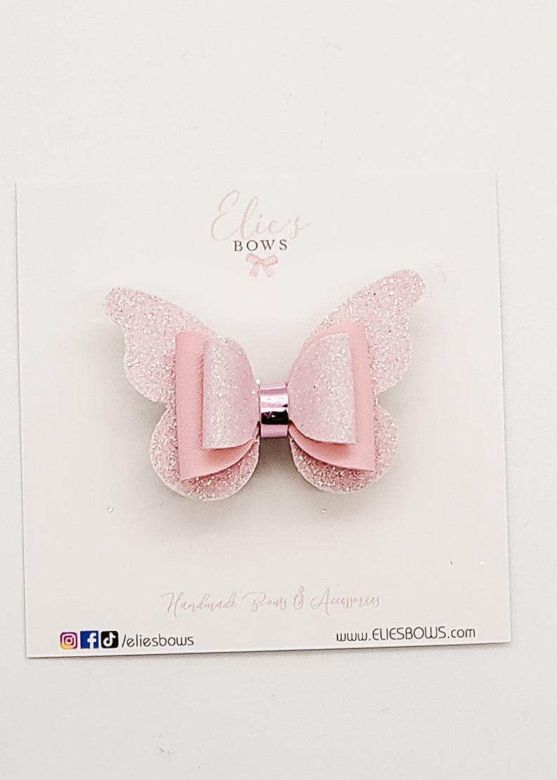 Pink Butterfly Bow - 6cm-Bows-Elie’s Bows