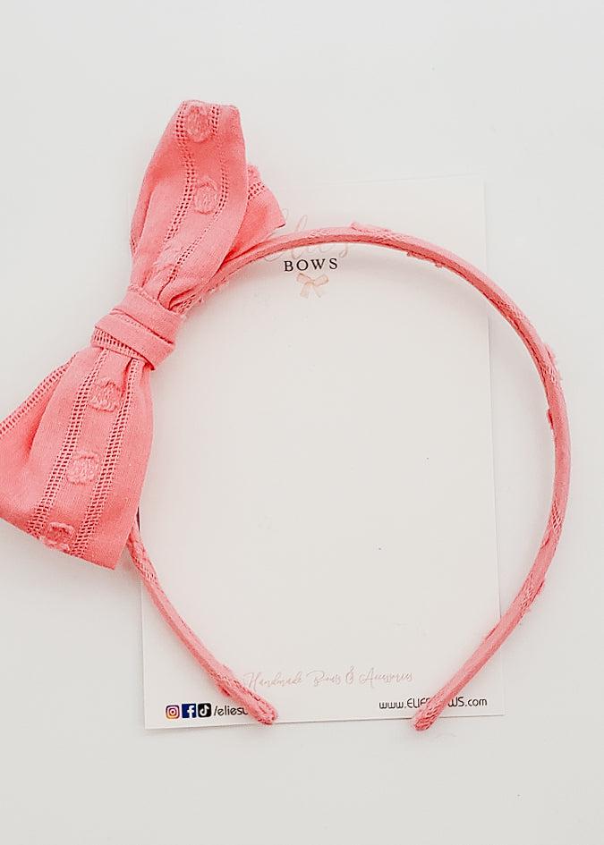 Pink Poplin - Layla Headband-Hard Headbands-Elie’s Bows