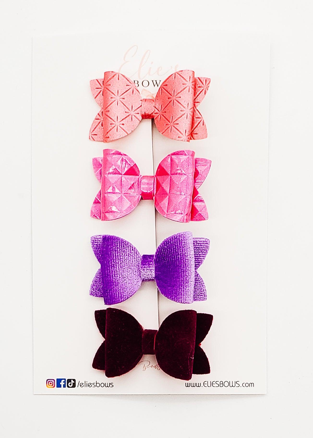 Pink/Purples Solid Bows - 2"-Bows-Elie’s Bows