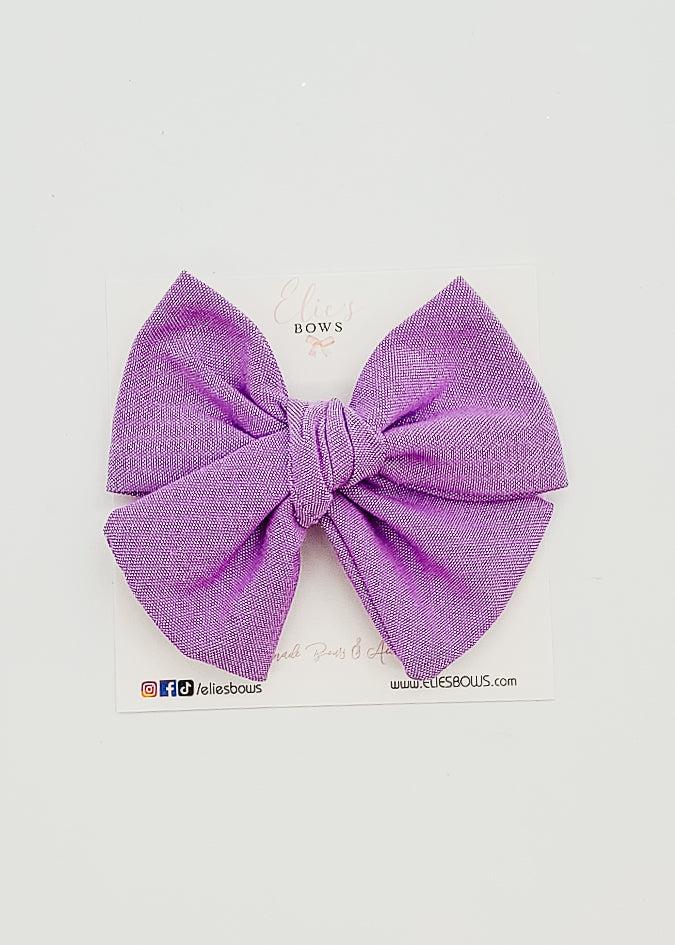 Purple - Elie Fabric Bow - 3.5"-Bows-Elie’s Bows