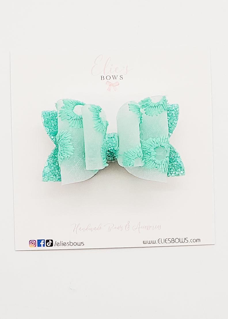 Seafoam Lace Flower - 2.5"-Bows-Elie’s Bows