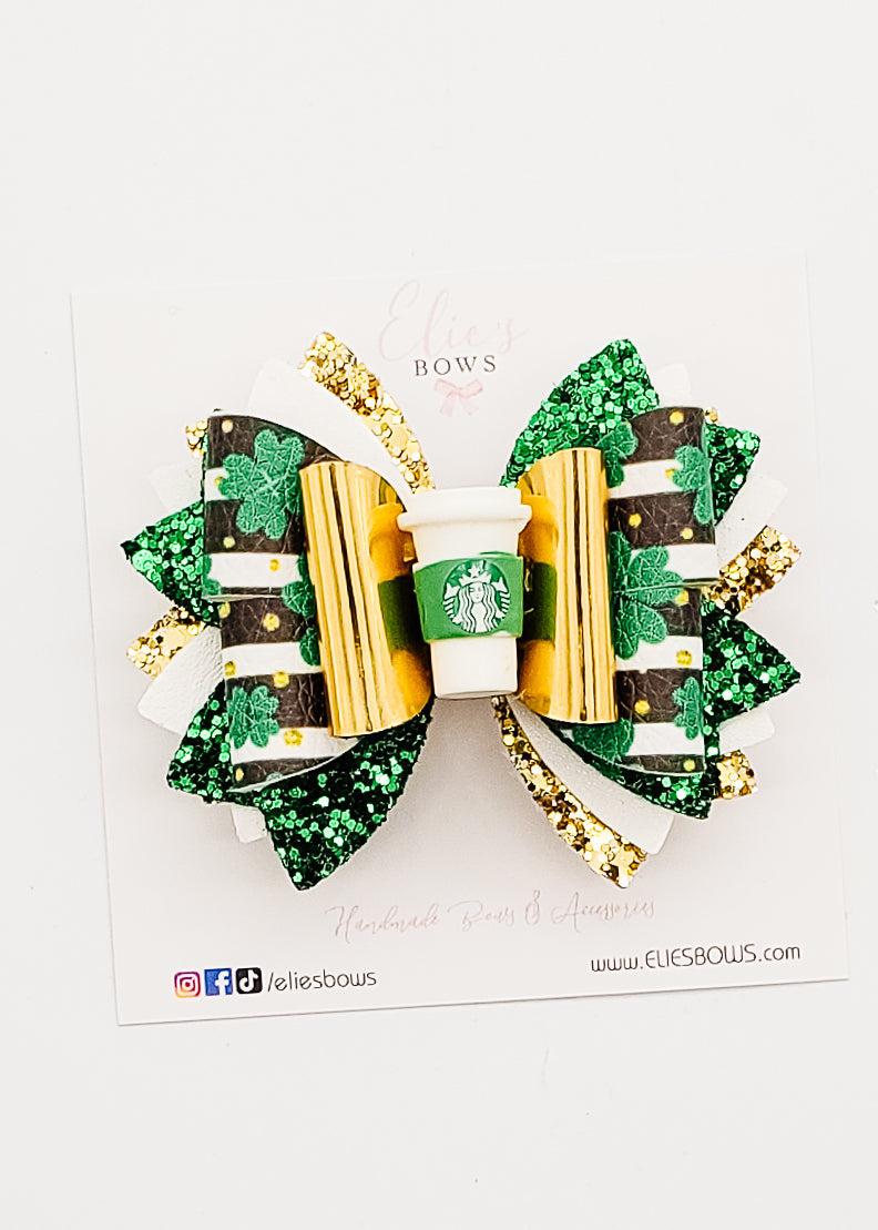 Starbucks & Clovers - 3.2"-Bows-Elie’s Bows