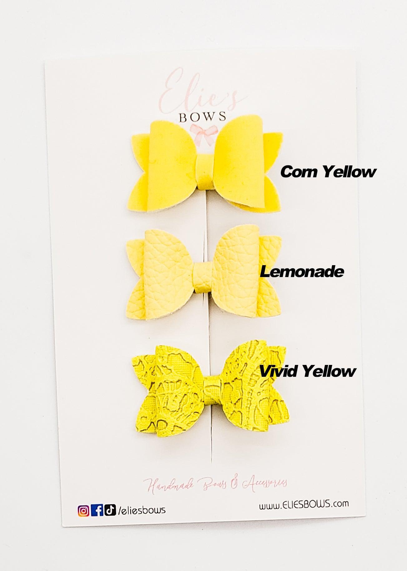 Yellow Solid Bows - 2"-Bows-Elie’s Bows