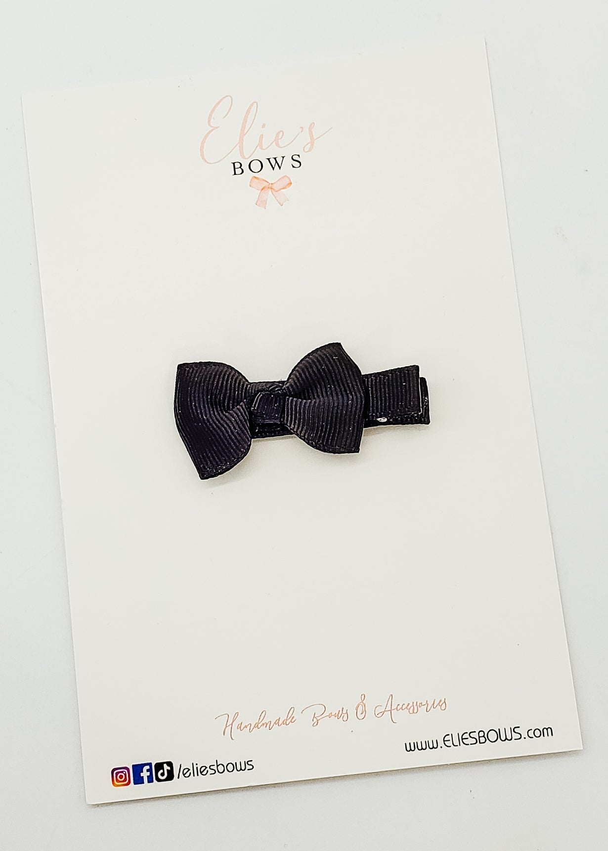 Black Ribbon Bow - 2"-Bows-Elie’s Bows