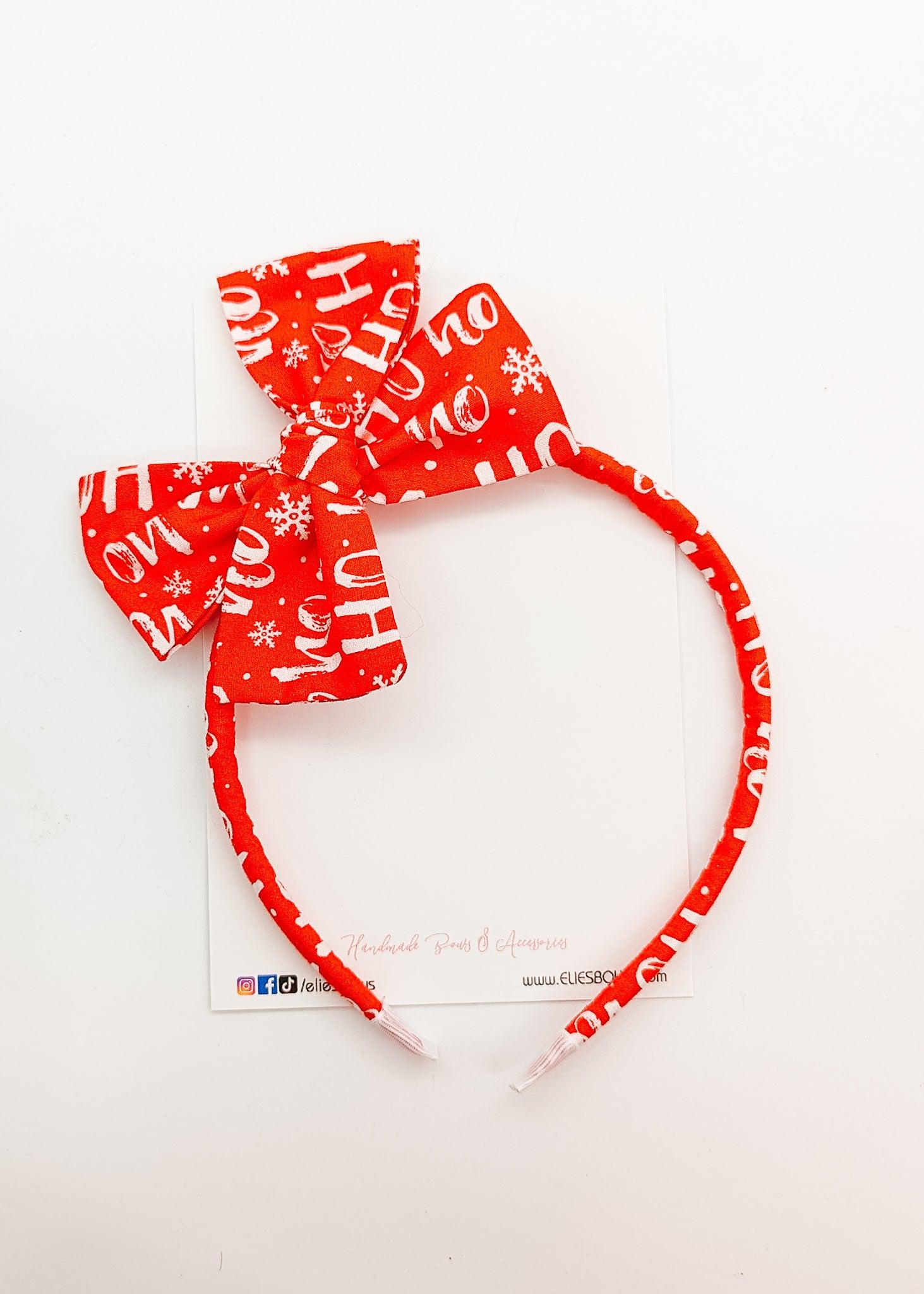 Ho, Ho, Ho - Lilly Headband-Hard Headbands-Elie’s Bows