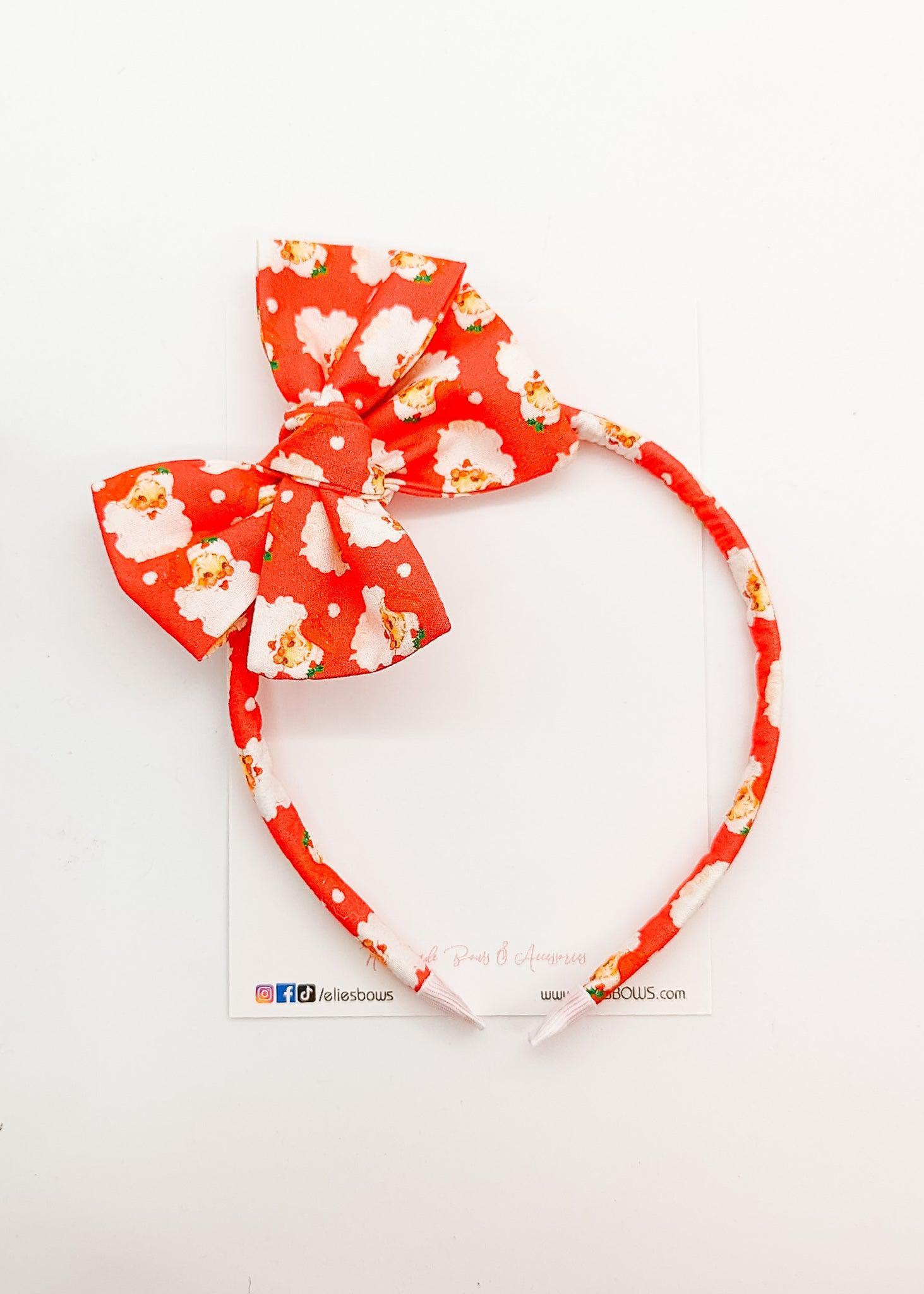 Jolly St. Nick - Lilly Headband-Hard Headbands-Elie’s Bows