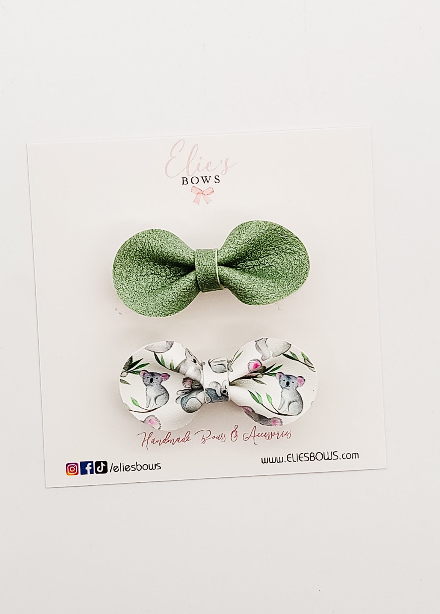 Koala - Trixie - 1.7"-Snap Clips-Elie’s Bows