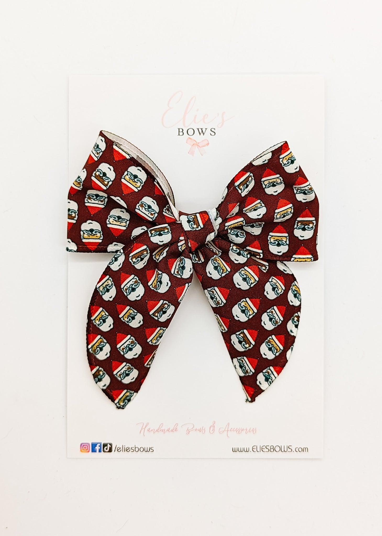 Old Saint Nick - Charlotte Bow - 4"-Charlotte-Elie’s Bows