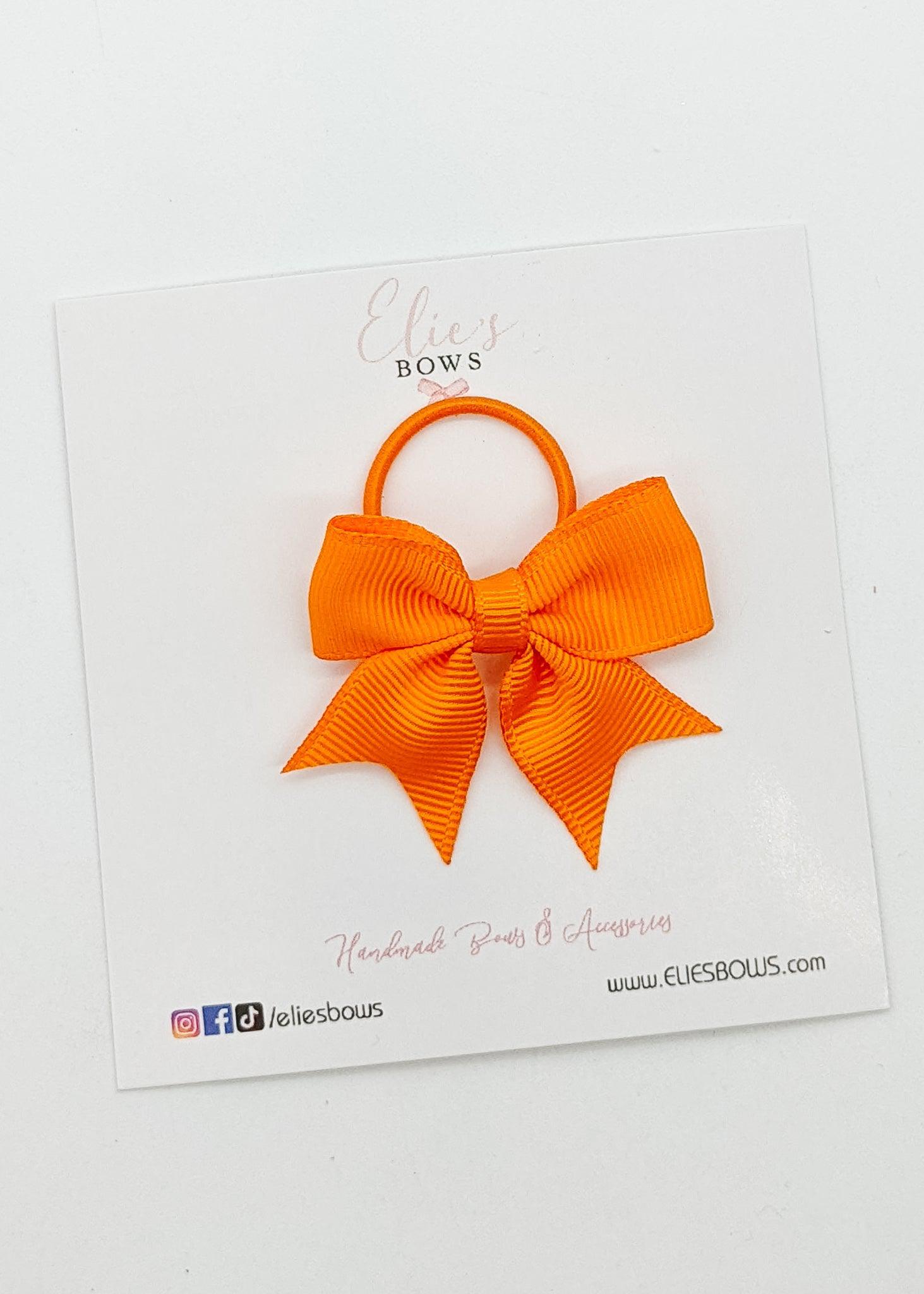 Orange Ribbon Bow - Hair Elastic-Hair Elastics-Elie’s Bows