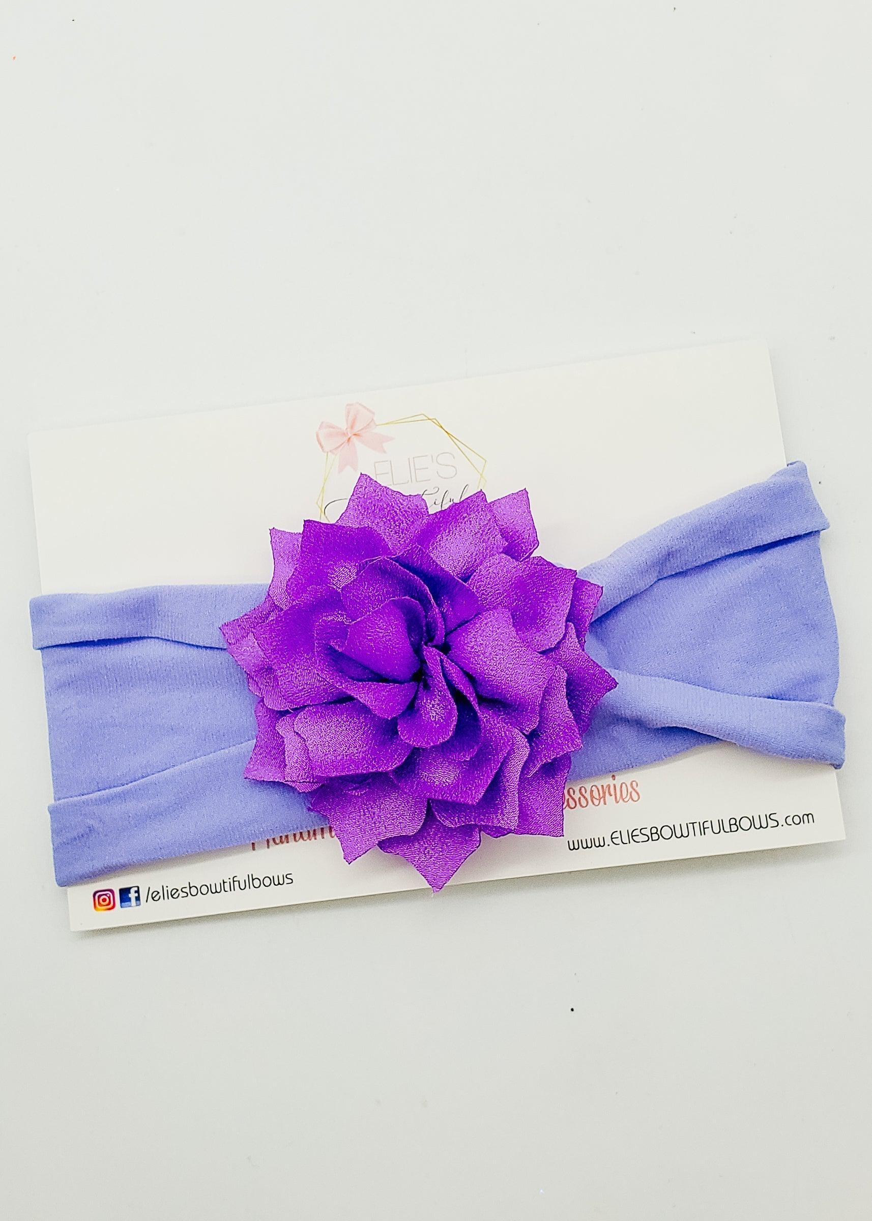 Purple Blooms Headband-Headband-Elie’s Bows
