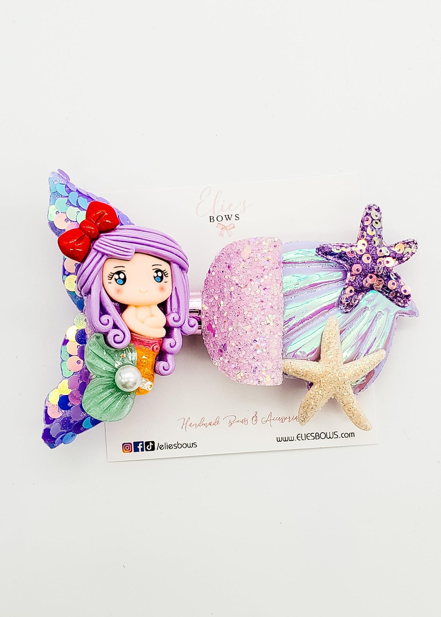 Purple Mermaid - 4.5"-Bows-Elie’s Bows