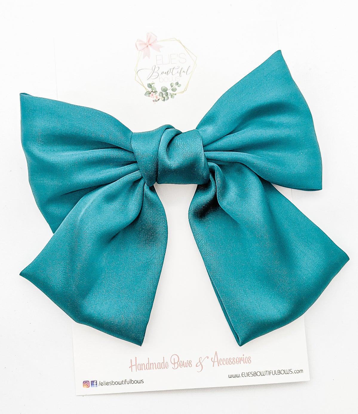 Silk Satin Hair Barrette - 6"-Bows-Elie’s Bows