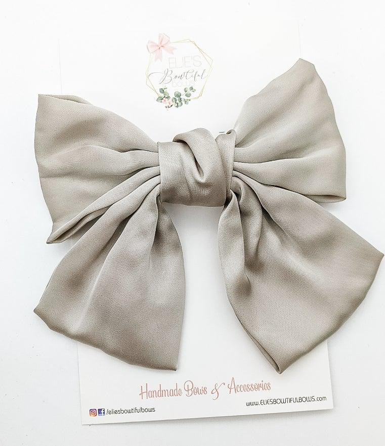 Silk Satin Hair Barrette - 6"-Bows-Elie’s Bows