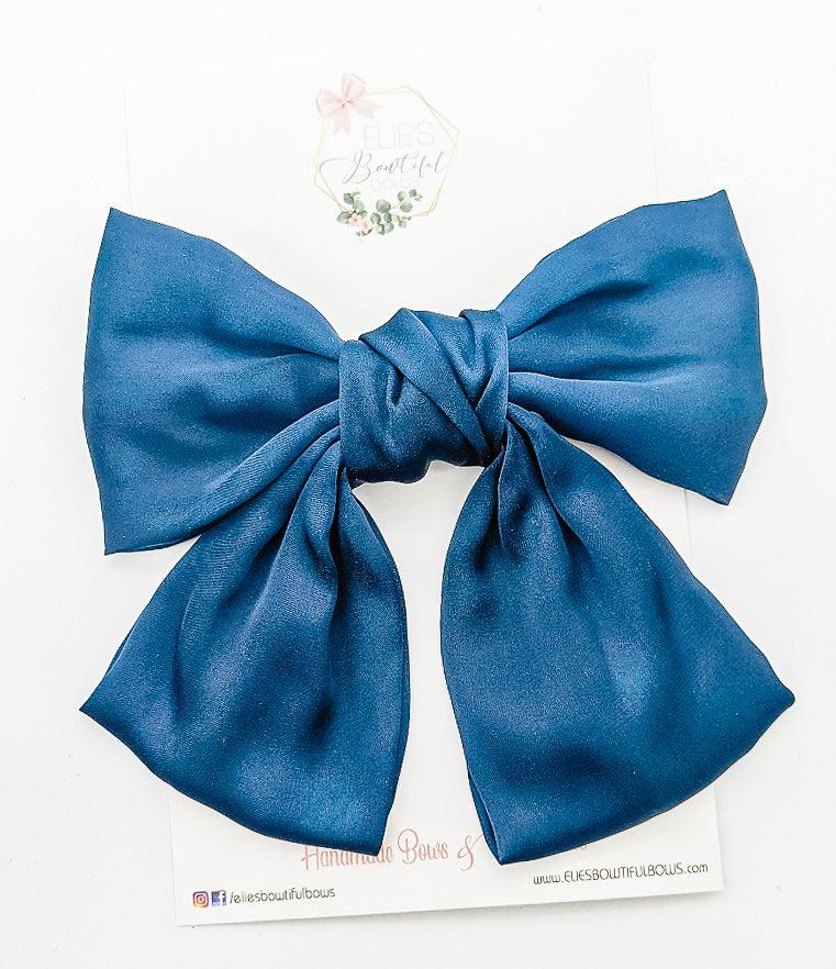 Silk Satin Hair Barrette - 6"-Bows-Elie’s Bows