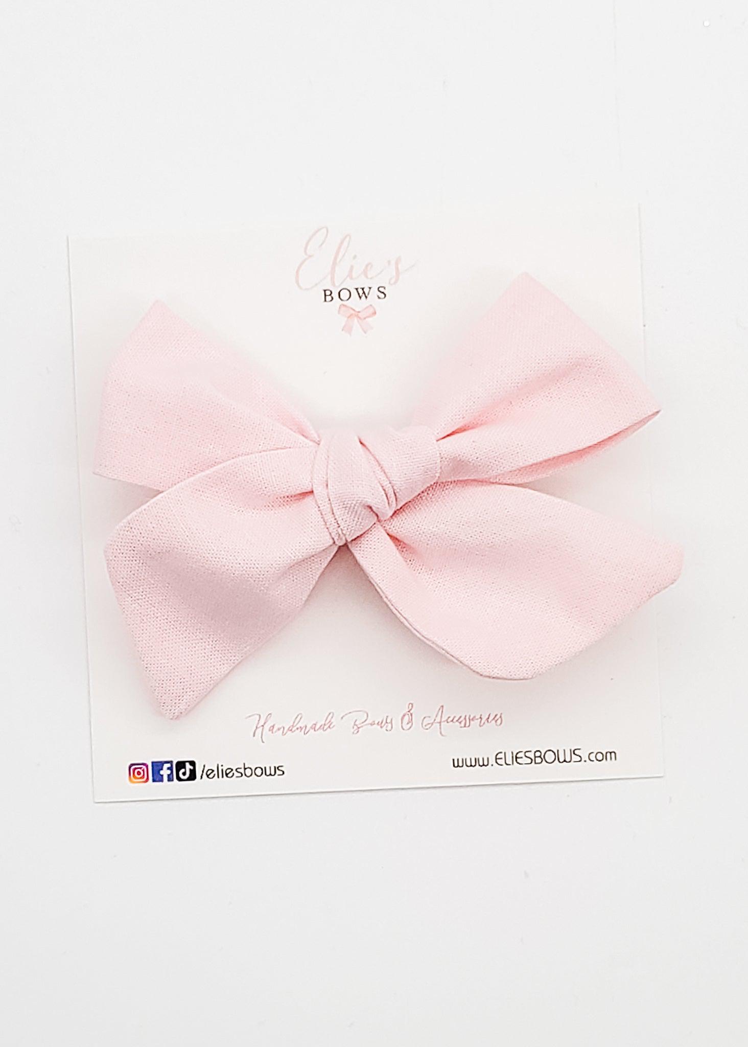 Spring Pink - Mini Elie - Fabric Bow - 3.2"-Bows-Elie’s Bows