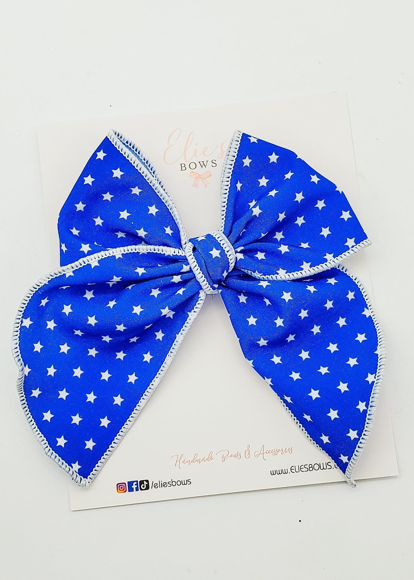 Star Spangled Charlotte Bow - 3.5-4"-Charlotte-Elie’s Bows