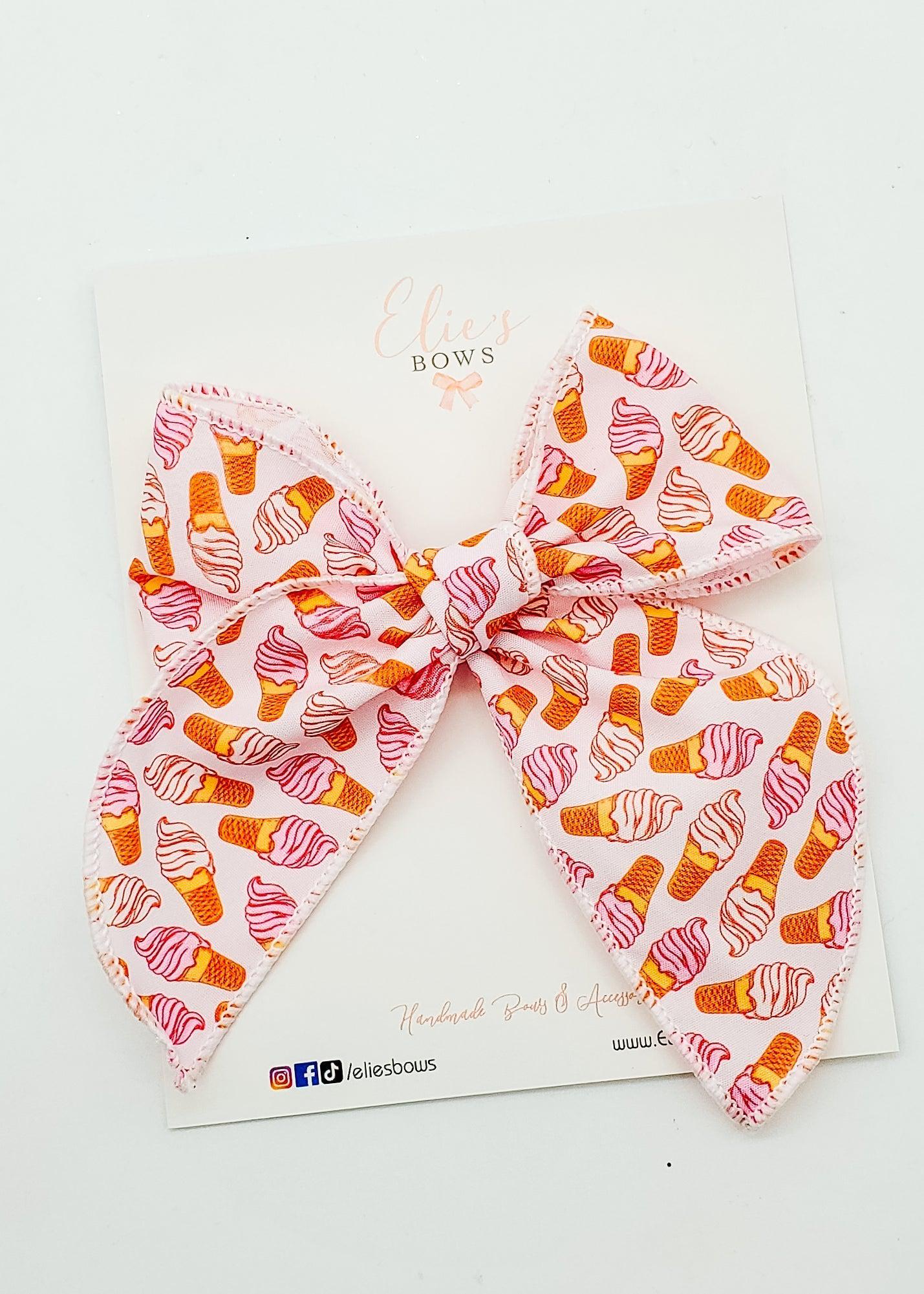 Strawberry Vanilla Charlotte Bow - 3.5-4"-Charlotte-Elie’s Bows