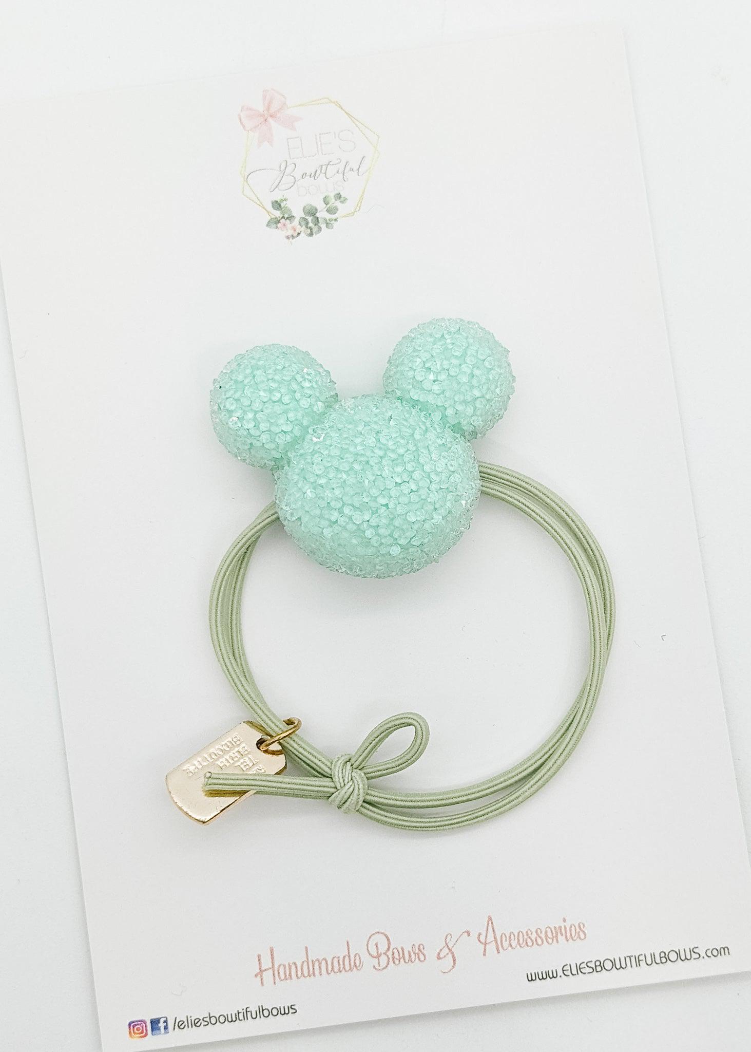 Teal Glam Mickey - Elastics-Hair Elastics-Elie’s Bows