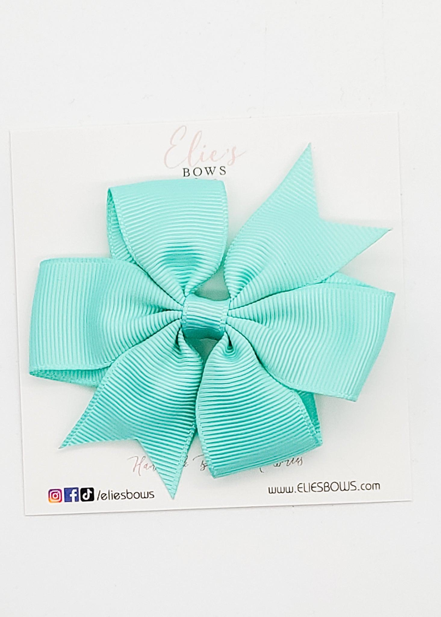 Teal - Ribbon Clip - 3.2-Ribbon Bow-Elie’s Bows