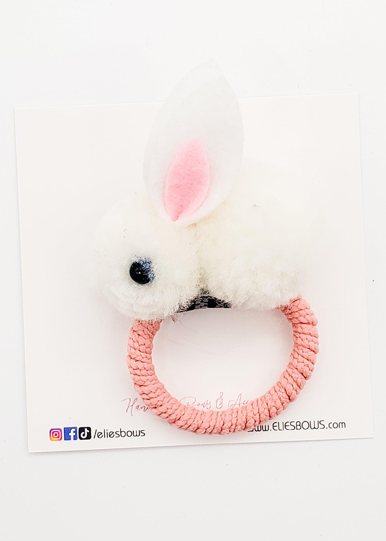 White Bunny - Elastic-Elastic-Elie’s Bows