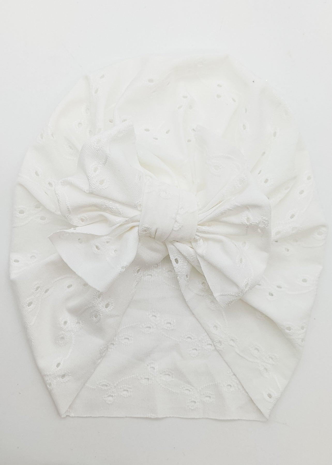 White Turban-Turban-Elie’s Bows