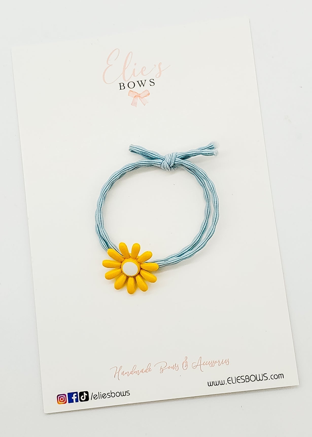 Yellow Daisy Hair Elastic-Hair Elastics-Elie’s Bows